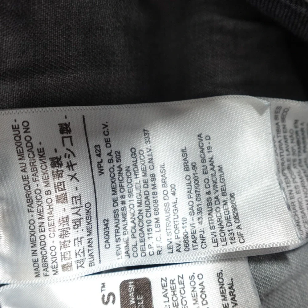 Levis 559 Jeans Blue Mens 40x32 Regular Fit Cotton Denim Mid Rise Straught Leg - Picture 7 of 12